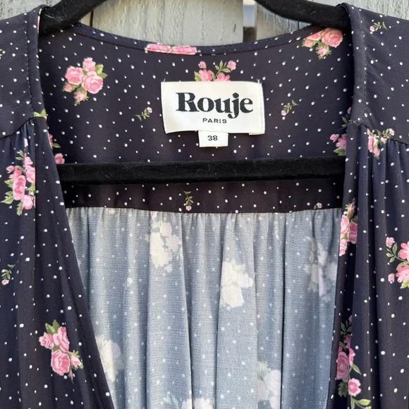 Rouje Cupro wrap midi dress Size 6 - Picture 6 of 6